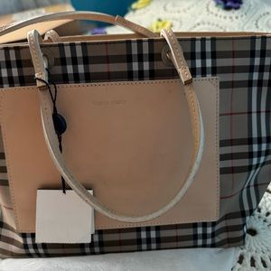 NWT Burberry small tote! Cream color
